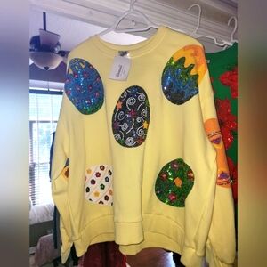 Nwt qos easter egg sweater